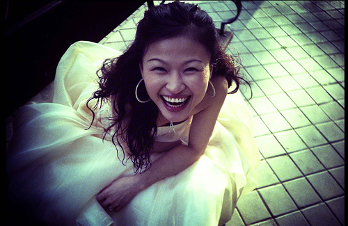happy bride